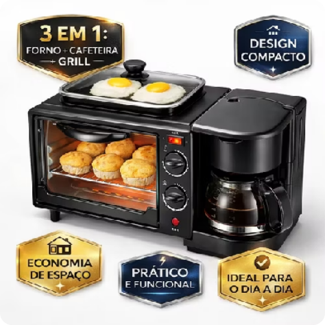 HORNO ELÉCTRICO SOKANY 3 EN 1 MULTIFUNCIONAL